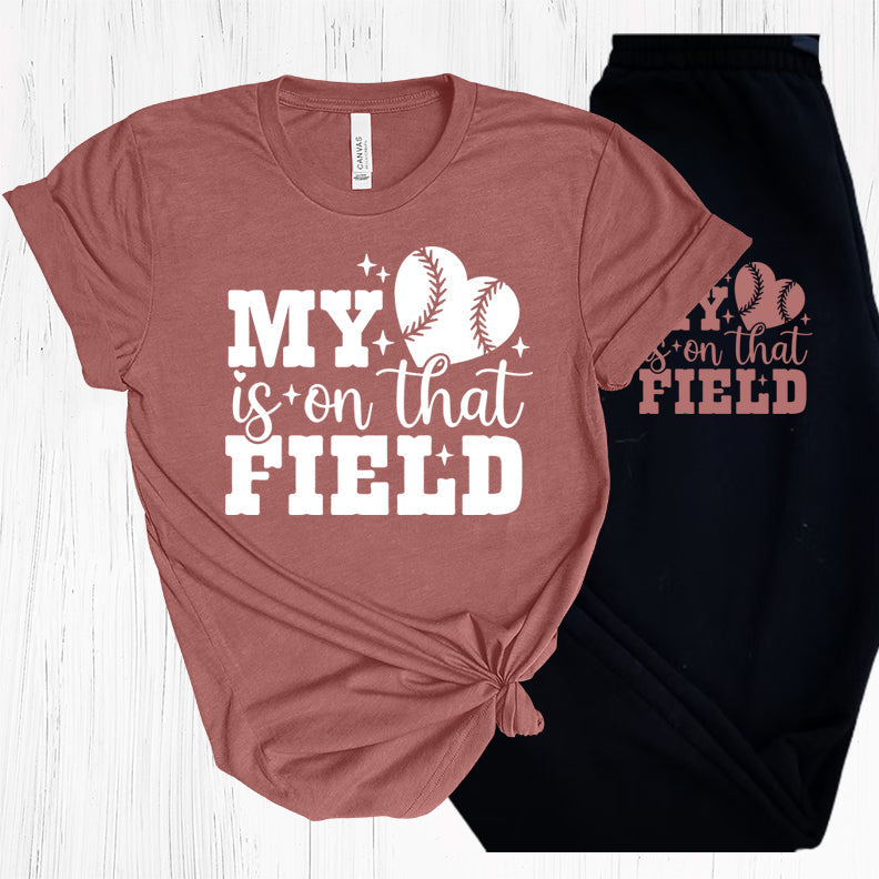 My Heart is on That Field Graphic Tee product image 1