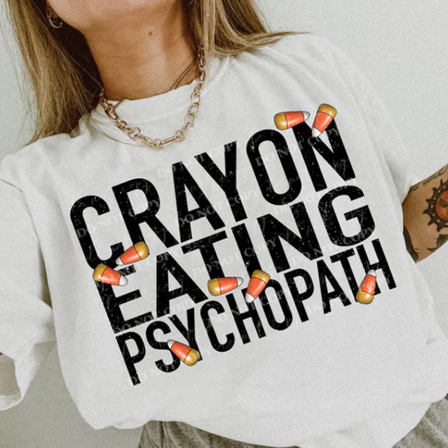 Crayon Eating Psycopath Graphic Tee product image 1