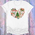Christmas Doodle Heart Graphic Tee product image 1