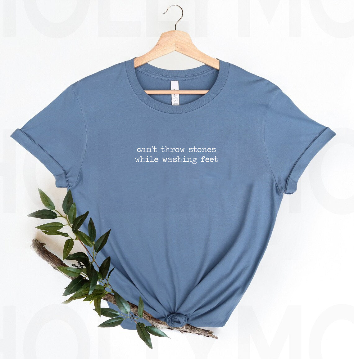 Can't Throw Stones While Washing Feet Graphic Tee product image 1