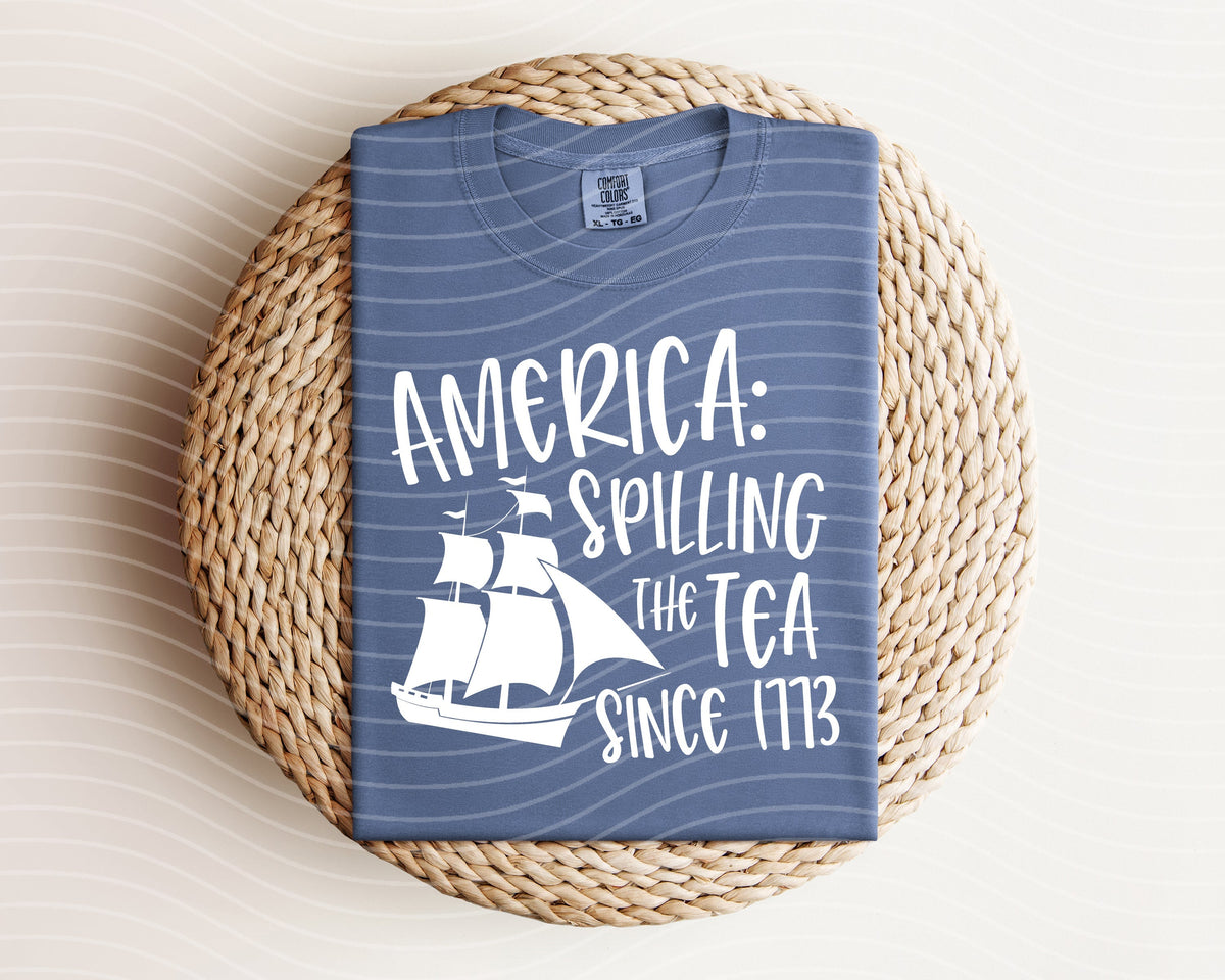 America Spilling the Tea Since 1773 Graphic Tee product image 2