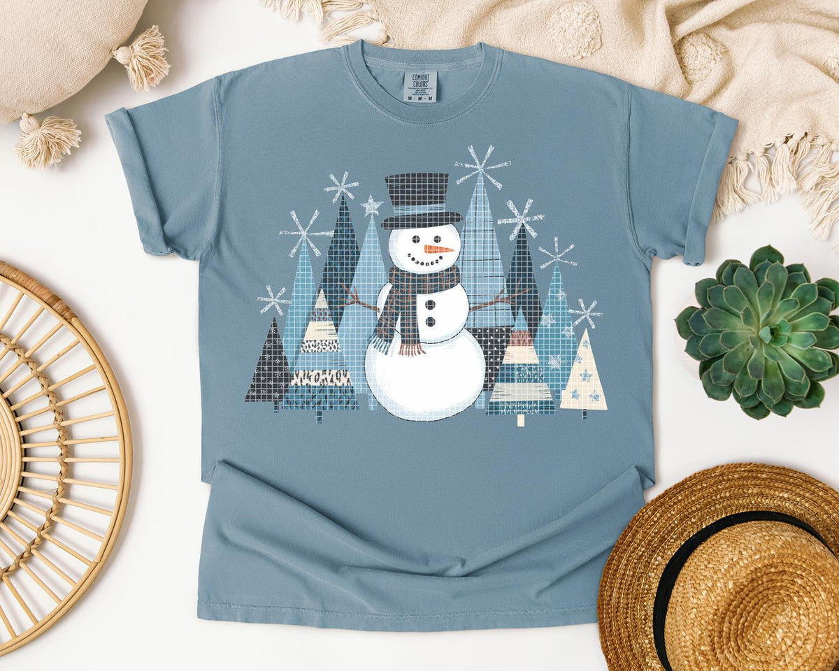 Blue Snowman Graphic Tee product image 1