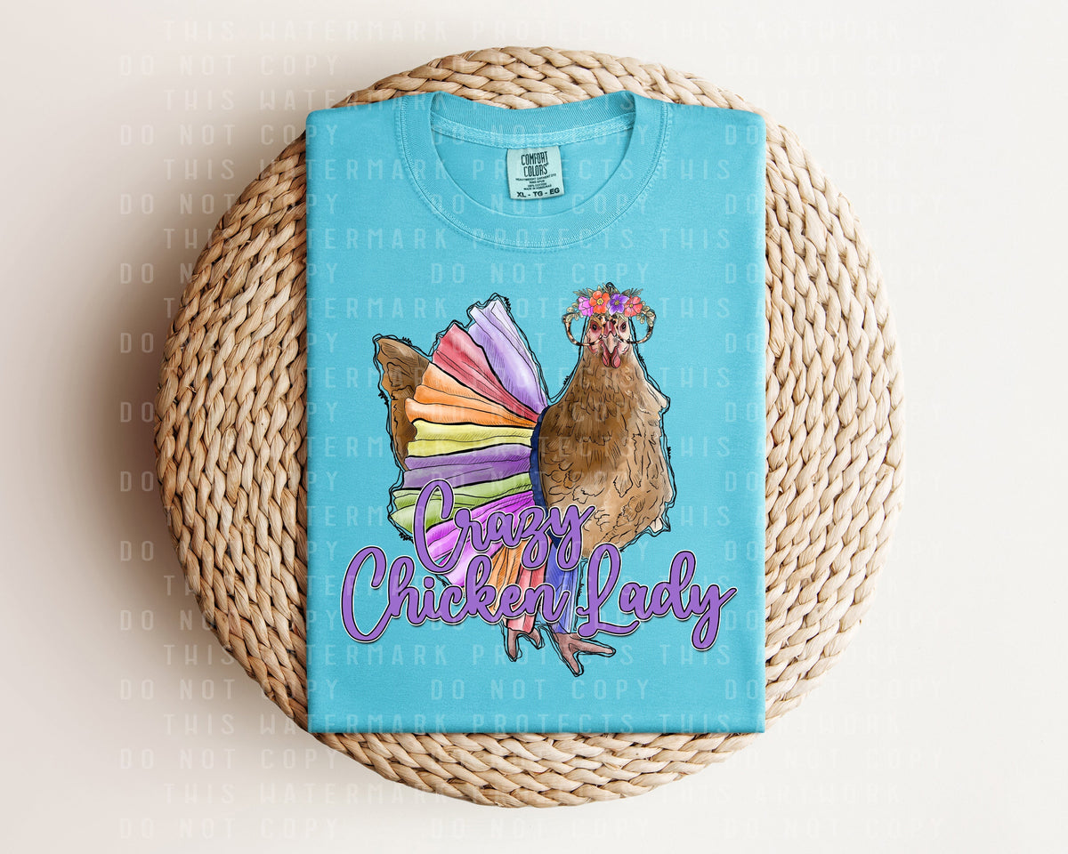 Crazy Chicken Lady Graphic Tee product image 1
