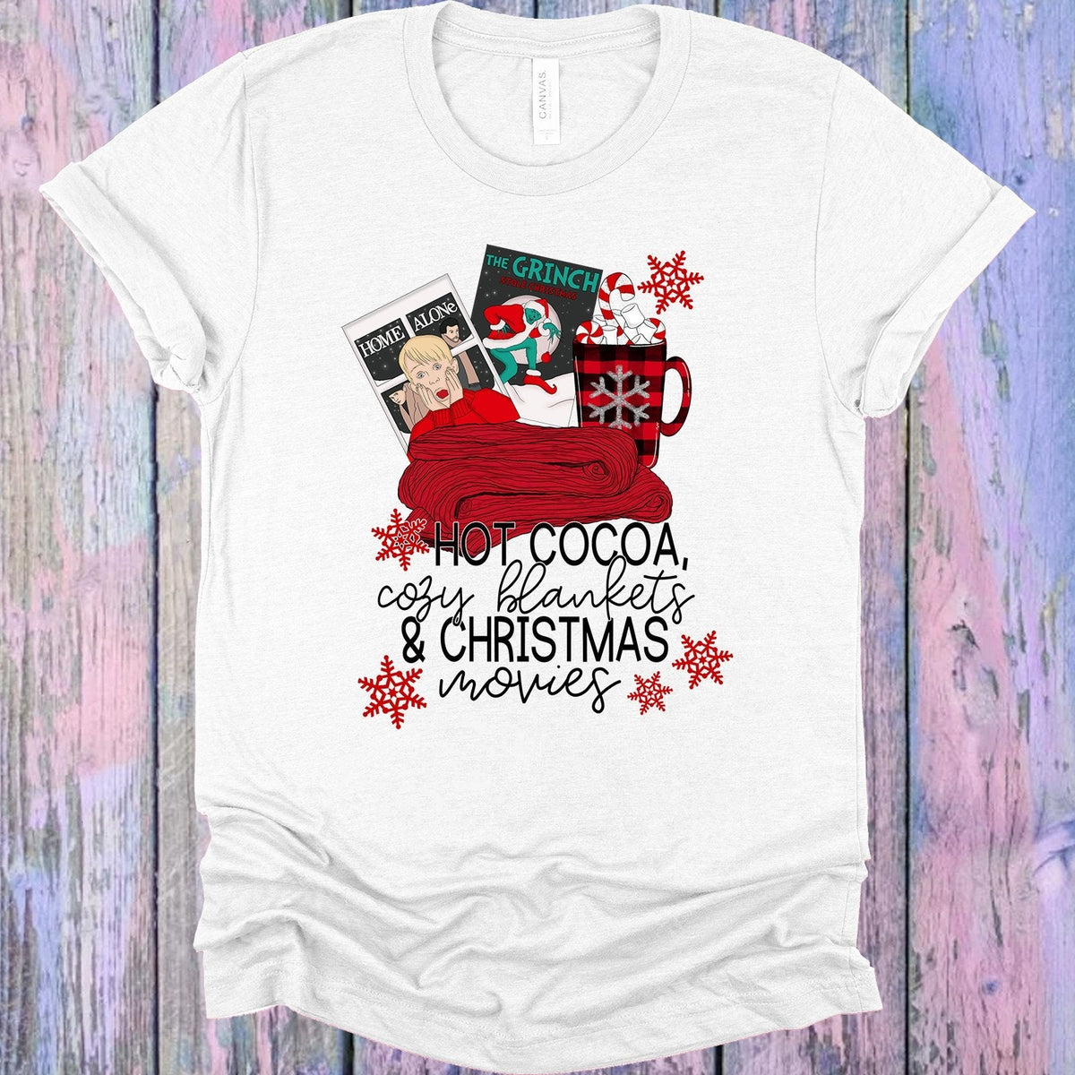 Hot Cocoa Cozy Blankets & Christmas Movies Graphic Tee product image 1