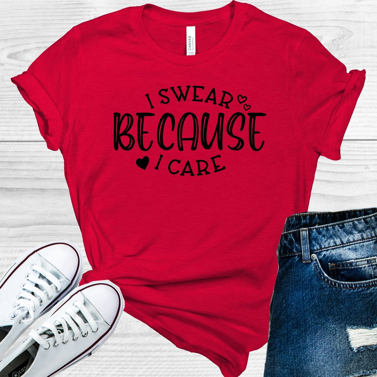 I Swear Because I Care Graphic Tee product image 1