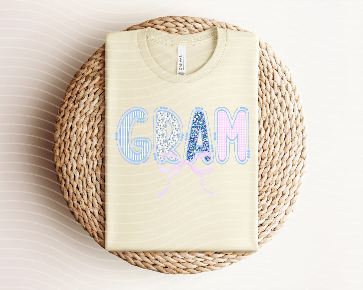 Pastel Floral Doodle Name Graphic Tee product image 1