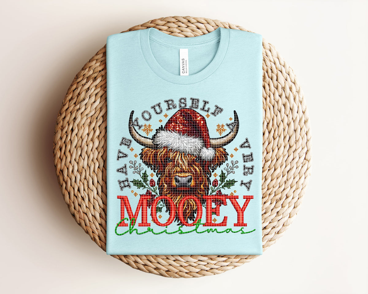 Have Yourself a Very Mooey Christmas Graphic Tee product image 1