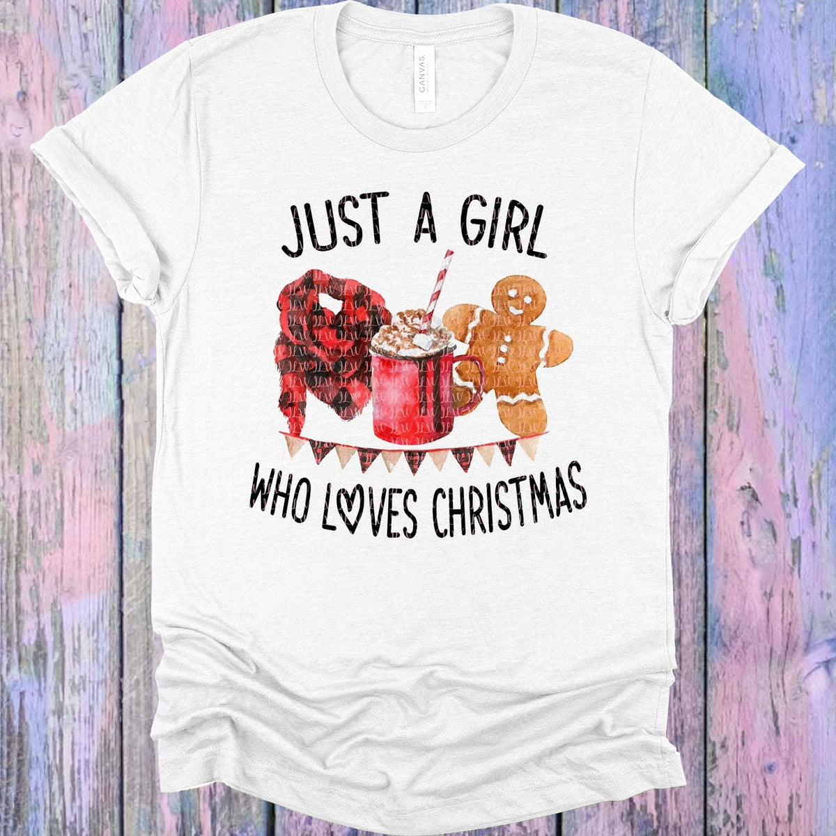 Just a Girl Who Loves Christmas Graphic Tee product image 1