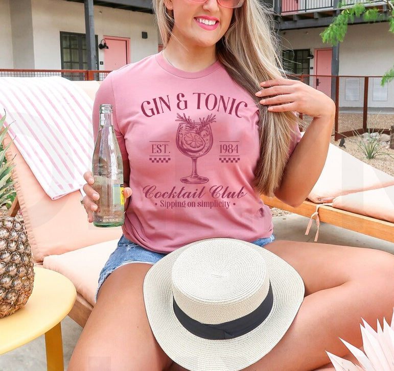 Gin & Tonic Cocktail Club Graphic Tee product image 1