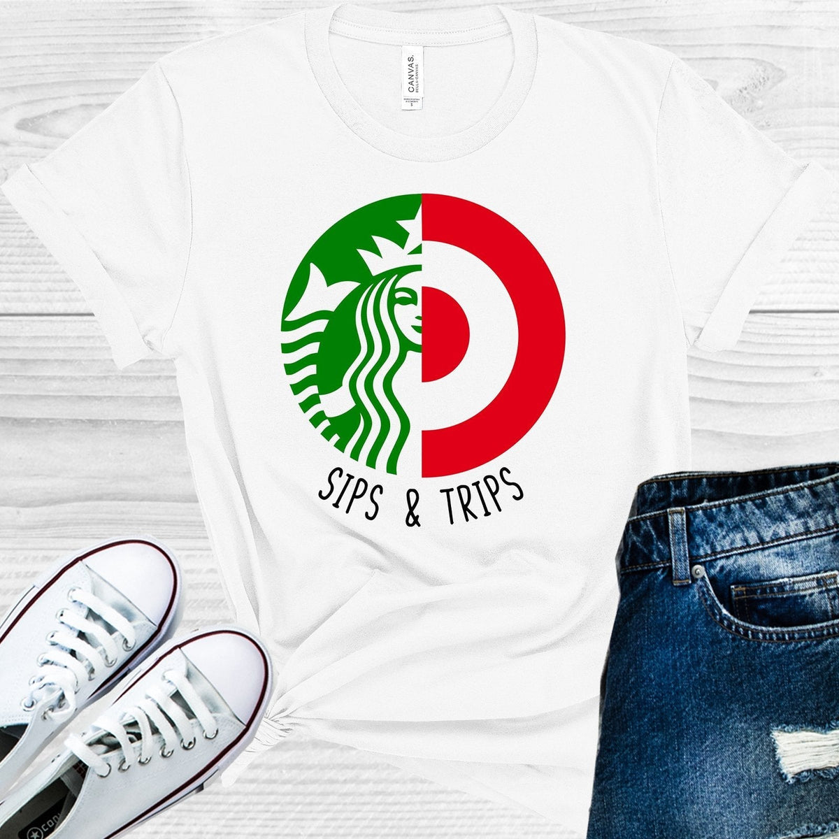 Sips & Trips Graphic Tee product image 1