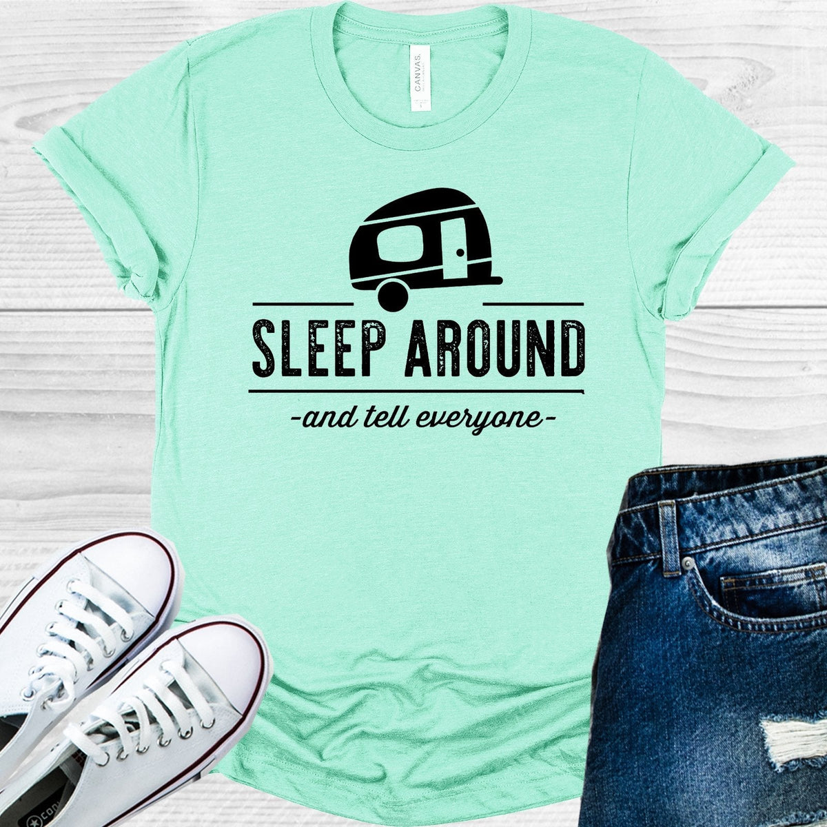Sleep Around and Tell Everyone Graphic Tee product image 1