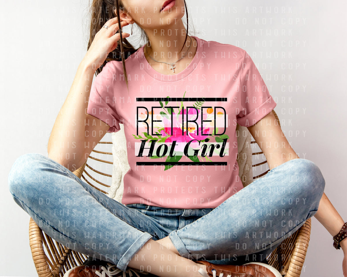 Retired Hot Girl Graphic Tee product image 1