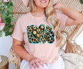 Love Leopard Turquoise Graphic Tee product image 1