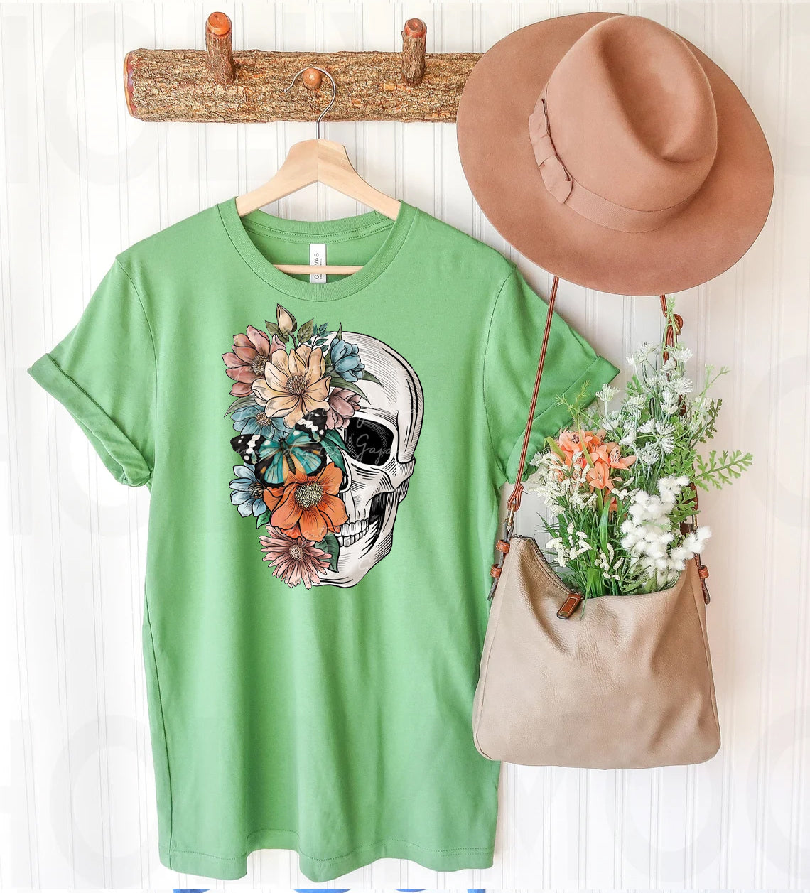 Floral Skull Graphic Tee product image 1