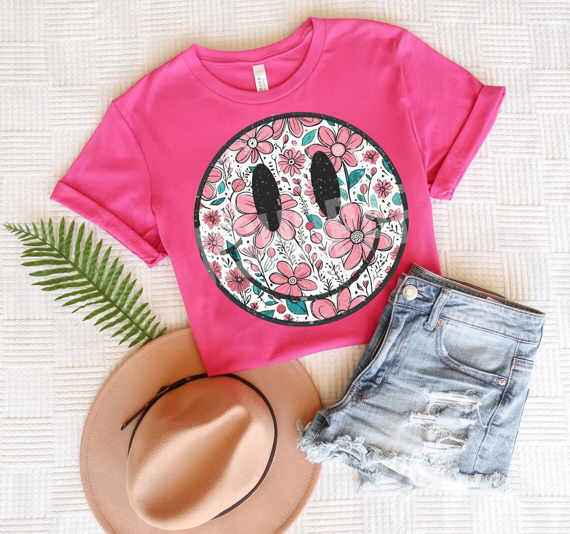 Floral Smiley Graphic Tee product image 1