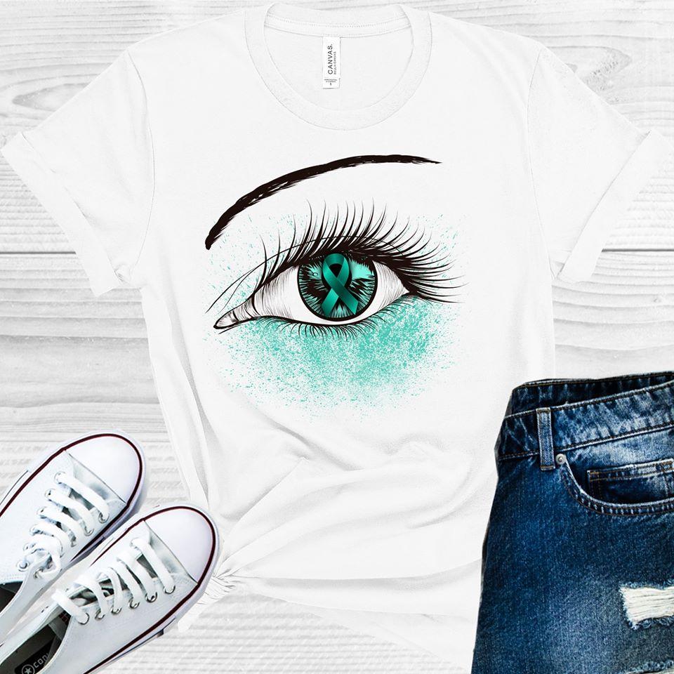 Teal Ribbon Awareness Eye Graphic Tee product image 1