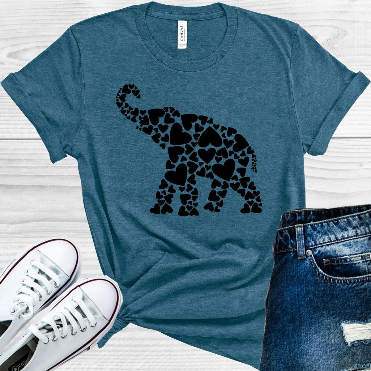 Heart Elephant Graphic Tee product image 1