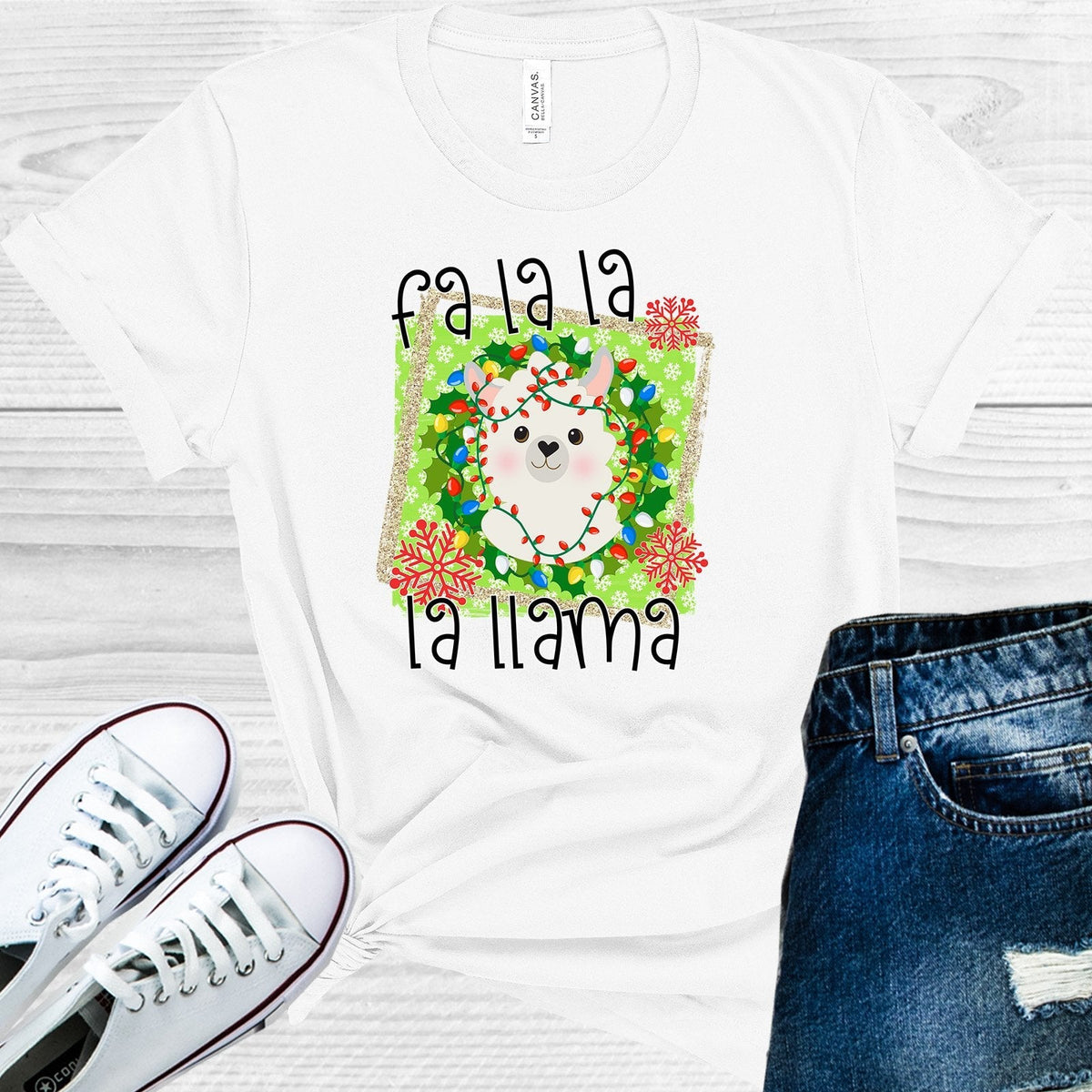 Fa La La La Llama Graphic Tee product image 1